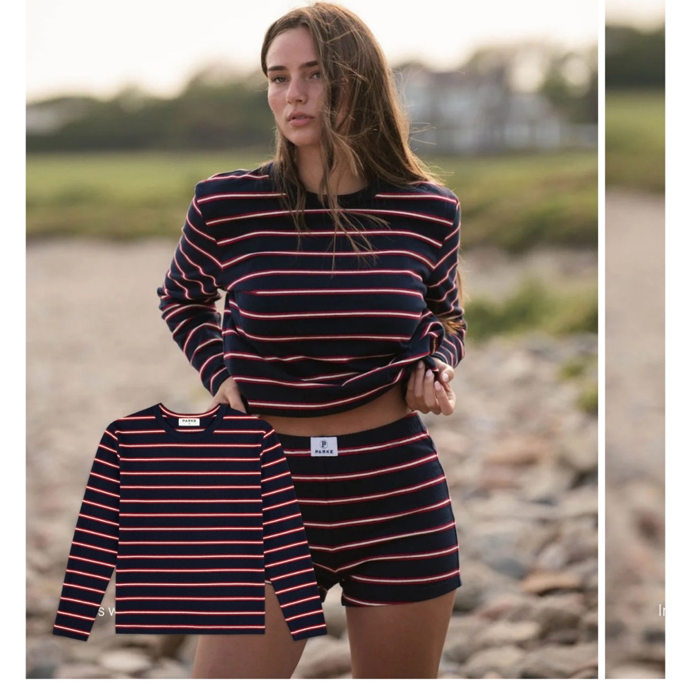 Parke Long Sleeve Striped Tee